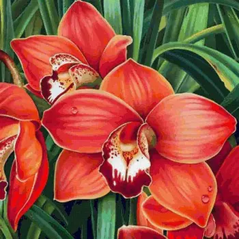 

Аж-1026 painting with rhinestones 'Red'