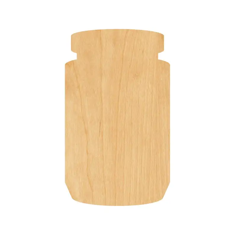 Jar Laser Cut Out Wood Shape Craft Supply- Unfinished