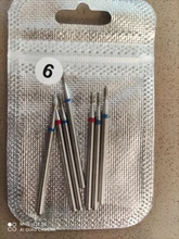 Rotery-fresas para taladro eléctrico, juego de 7pcs de brocas de diamante para limar y cortar cutículas y uñas en manicura y pedicura