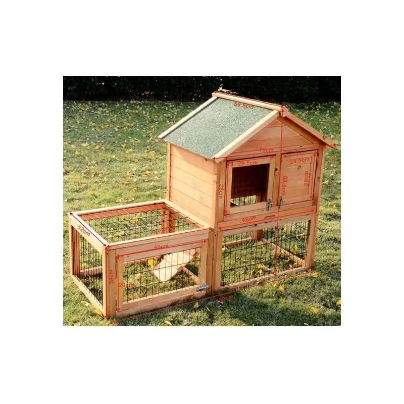 Hutch Cages for Chicken Coops-Lifelike Wood-133.3x62.2x99 cm