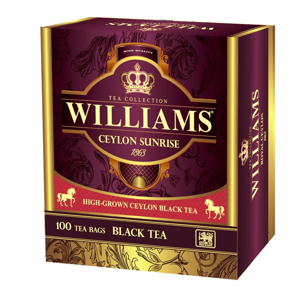 Чай Williams &quotCeylon Sunrise&quot черный 100 пакетиков|Черный чай| |
