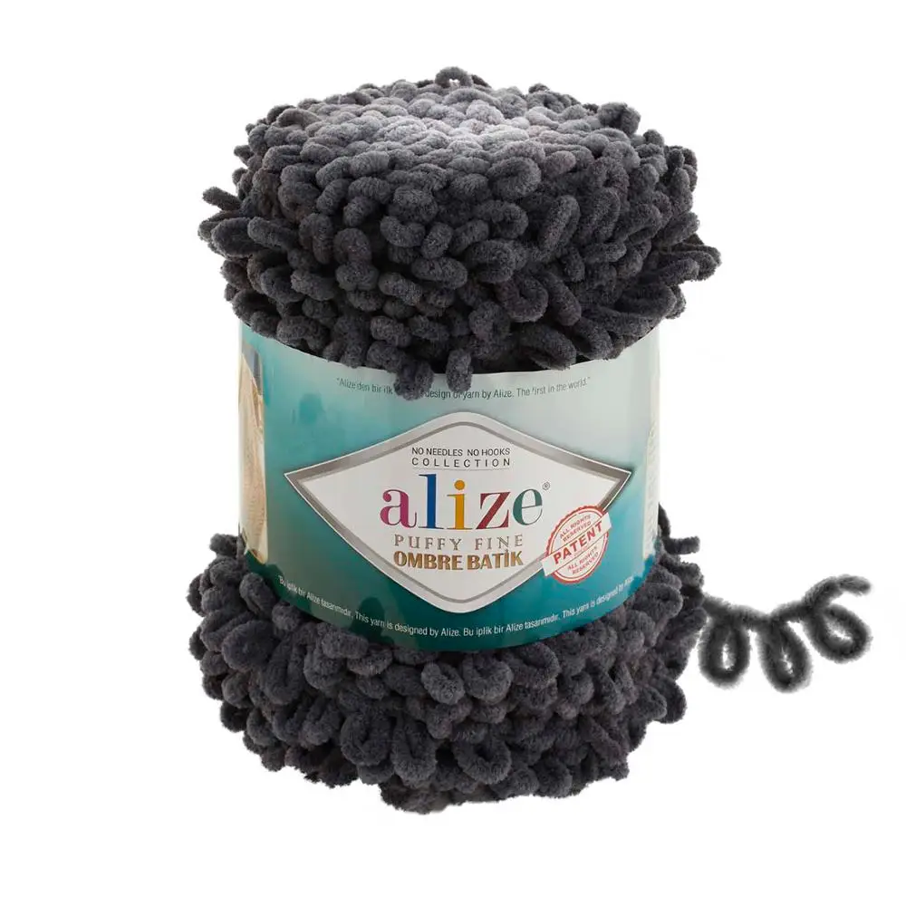 7259 PUFFY FINE OMBRE BATIK 500GR YARN%100 MICROPOLYESTER BLANKET FINGER CROCHET - Цвет: 7259