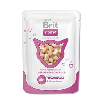 

Brit 80g care tug D/cats white fish pouch sea bream 101020 -12 PCs