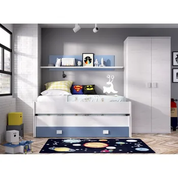 

Bed nest in KIT model OCEAN with 1 drawer, 1 shelf ARTIC and aquamarine