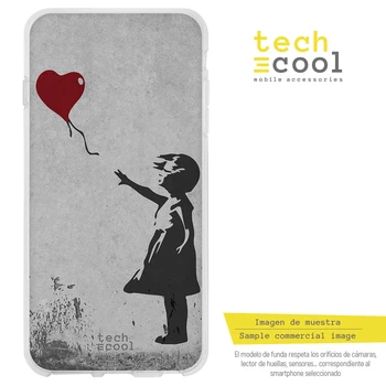 

FunnyTech®Stand case for Huawei Y5 Silicone 2018/Honor 7S L Banksy Graffiti Girl Globus