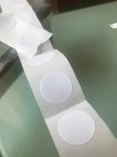 (10 unids/lote) 25mm blanco pegatinas NFC protocolo ISO14443A13.56MHz NTAG 213 Universal etiqueta etiquetas RFID y todos NFC de teléfonos