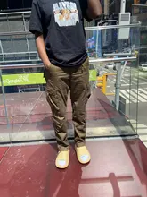 Cargo-Pants Pocket Joggers Leisure-Trousers Wide-Leg Military Army Tactical Baggy Plus-Size