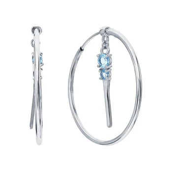 

Silver earrings with Topaz sunlight sample 925