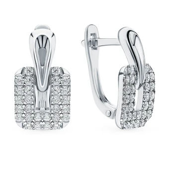 

Silver earrings with cubic zirconia sunlight sample 925
