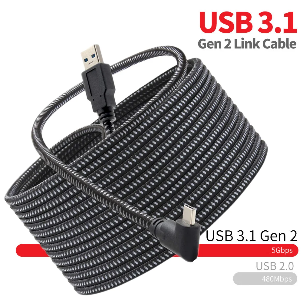 Кабель usb-c 3 м 5 6 для Oculus Quest 1 2 совместимый с VR быстрой зарядки и передачи данных |