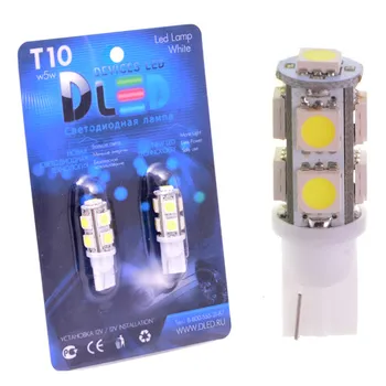 

1pcs LED Car Lamp T10 - W5W - 9 SMD 5050
