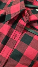 Plaid Shirt Blouses Tops Long-Sleeve Flannel Casual Cotton Women Brand-New Red Excellent-Quality