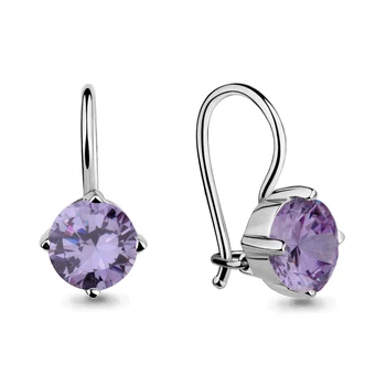 

Aquamarine baby earrings with cubic zirconia, 925 sterling silver