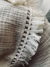 Mantas de muselina para bebé, manta receptora de algodón con borlas para recién nacido, edredón para dormir infantil, cubierta de cama
