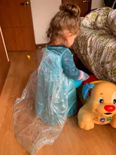 Disfraz de Frozen azul para niñas pequeñas, vestido de princesa de nieve, vestido de Reina Up, Fiesta infantil, Cosplay, vestido de tul de 3 a 8 años