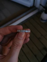 Kuololit-Anillo de plata 925 sólida de moissanita de 5 quilates para mujer, sortija de la eternidad para boda, compromiso, nuevo, fino