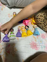 24 unids/set 5-8cm de princesa de Disney juguetes Snow White Sofía Belle Cenicienta Alice Anna dormir belleza vestido cambiante regalo