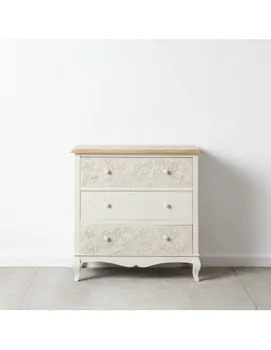 

COMFORTABLE 3 DRAWERS WHITE-LIFELIKE 80X40X80 CM