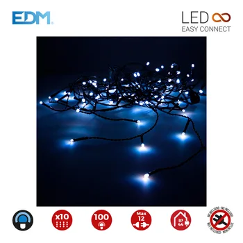 

CURTAIN EASY-CONNECT 2X1M 10 STRIPS 100 LEDS BLUE 30V (INDOOR and OUTDOOR use) EDM OUTRIGHT 1,8W