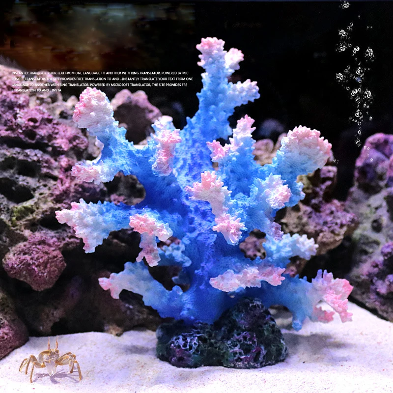 Fashion Sea Blue Coral Ornaments Fish Tank Aquarium Landscaping Decorations Home Fish & Aquatic Supplies Decorations & Ornaments - AliExpress