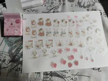 45 unids/pack de Fox zorro lindo y Hojas de arce de la etiqueta engomada de papel artesanías adhesivas palo etiqueta de la computadora portátil DIY decoración niños regalo de papelería