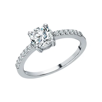 

Silver ring with cubic zirconia sunlight sample 925