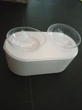 Dog-Bowls Stand Raised-Feeder-Container Water-Bowl-Product Pets-Food-Storage White 