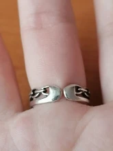 Anillos abiertos con cara feliz sonriente para mujer, anillos abiertos ajustables apilables de enlace, joyería trenzada, Color plateado antiguo Punk, A835