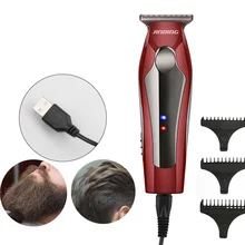 Триммер для бороды и машинка для стрижки волос аккумуляторная электрическая профессиональная цифровая триммер для волос Мужская Беспроводная стрижка Регулируемая SU62