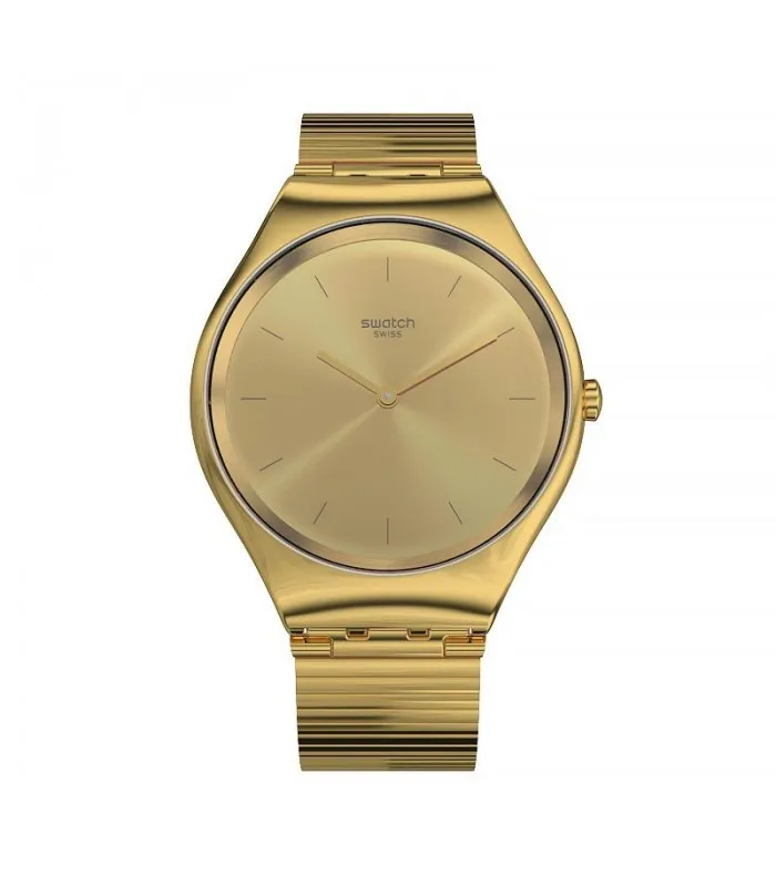 Swatch Jam Tangan Kulit Irony Unisex Skinlingot 38 Mm SYXG100GG|Quartz Jam  Tangan| - AliExpress