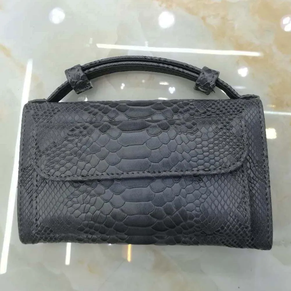 Classic deep gray Зеленый клатч со змеиным узором, женская сумочка на цепочке, многофункциональный кошелек, женская модная сумка на плечо со змеиным узором, кошелек с цепочкой - Цвет: Classic deep gray