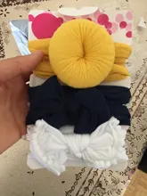 3 unids/set Color sólido nailon suave cinta elástica para la cabeza del bebé arcos anudada recién nacido bebé niña diademas para el cabello accesorios niñas Haarband