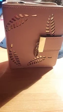 Cartera de moda para mujer, billetera corta, bolso de mano con huecos, monedero de cuero PU, tarjetero