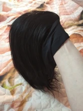 Headband Wig Human-Hair Black Natural-Color Straight Women Brazilian Machine-Made 30inch
