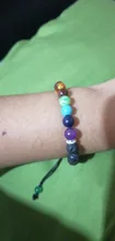 Pulsera clásica de 8mm con cuentas de piedra de Lava para hombre y mujer, cadena de 7 colores, cuerda tejida, Yoga, amistad, joyería ajustable