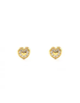 

Earrings Baby or girl Heart center brightness