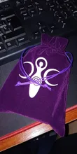 Bolsa de almacenamiento de lona, accesorio de adivinación de oráculo, fase lunar, terciopelo