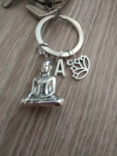 LLavero de Buda con letras, flor de loto, langosta, Color plateado, Spiritu, regalo para amigos, hombres y mujeres, moda, novedad de 2020