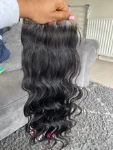 Extensiones de pelo humano Remy para mujeres negras, accesorio Invisible con cierre Frontal de malla HD, 5x5, encaje de encaje predespuntado