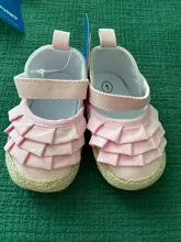 Zapatos de verano para recién nacidos, suela suave, antideslizante, liso con volantes, primeros pasos, 2019