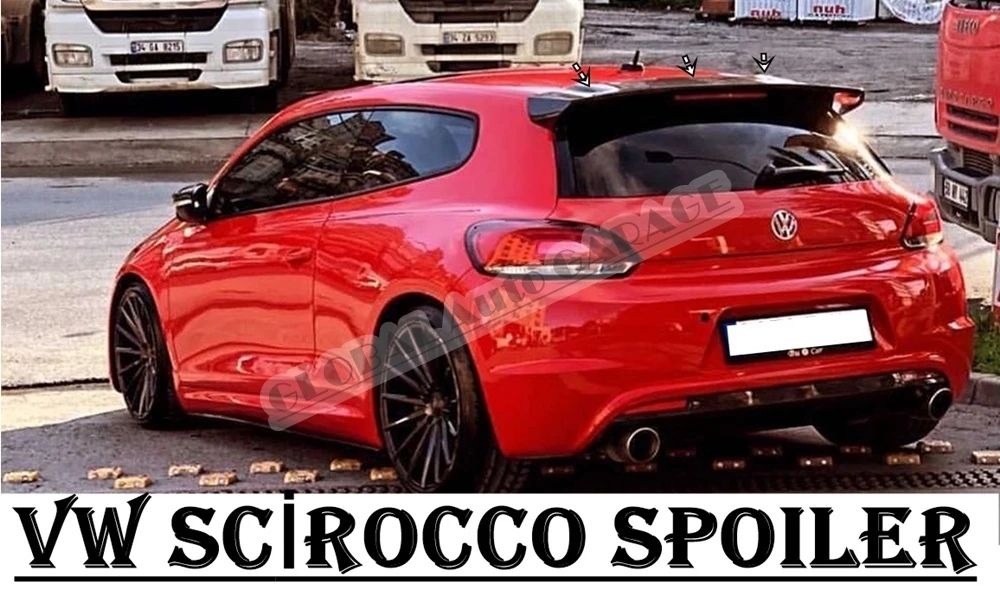 For Volkswagen Scirocco R Cup Style Spoiler Wing 2009-2021 Auto Accessory Universal Spoilers Car Antenna Styling Diffüser Flaps |