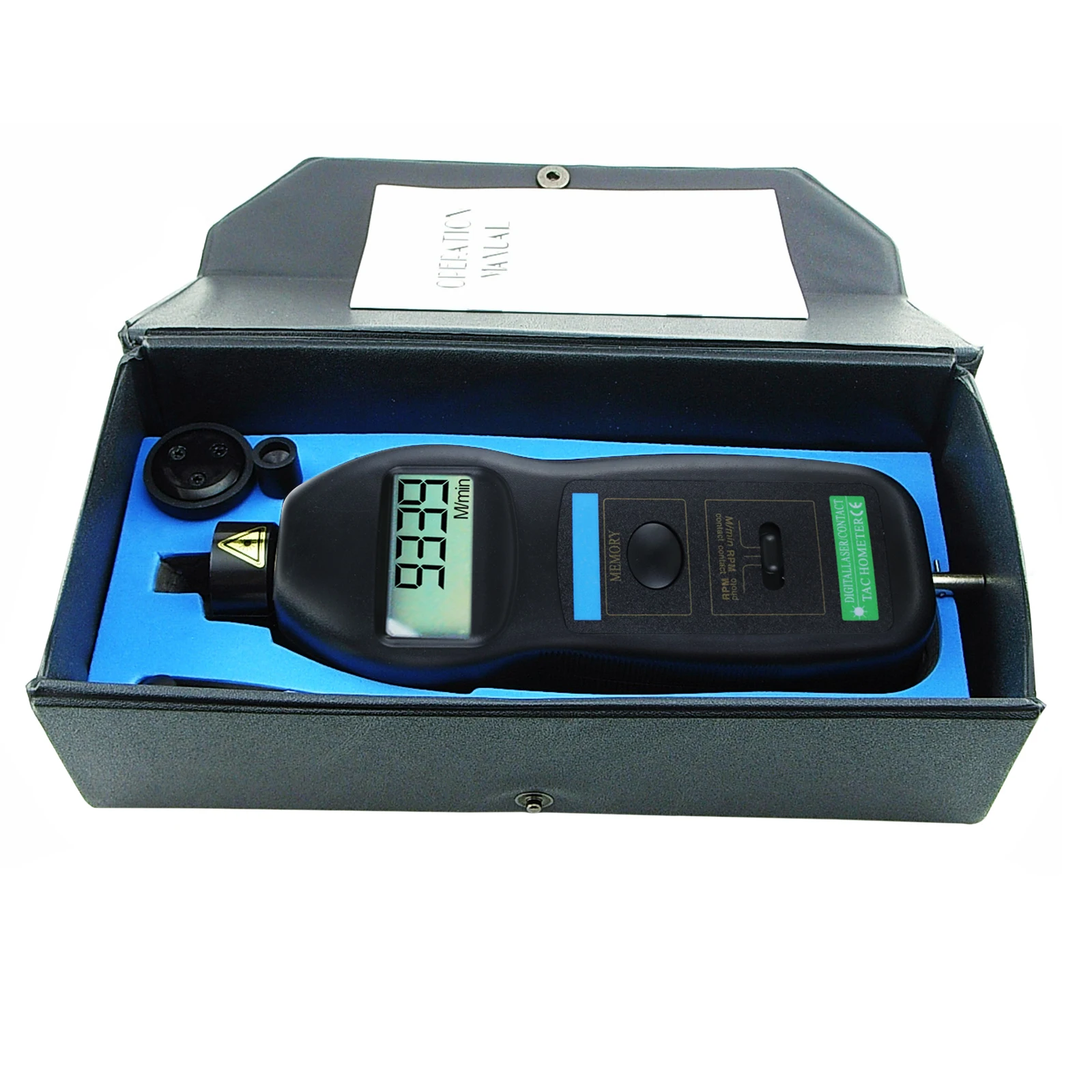 2 в 1 цифровой лазерный Бесконтактный и контактный тахометр диапазон измерения 0 5