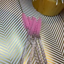 MEISHENJIE-brochas de maquillaje desechables para pestañas, varitas de rímel con mango de diamante, herramientas de extensión de pestañas, 5-50 Uds.