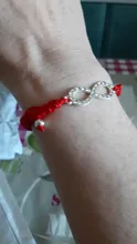Las mujeres de Color de plata de diamantes de imitación Digital 8 infinito encanto trenza pulseras hombres pulseras hilo rojo pulsera para niño niñas niños de los Amantes regalo