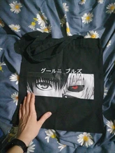 Bolso de lona estilo Anime Tokyo Ghoul Harajuku para mujer, bandolera clásica de gran capacidad, estilo gótico