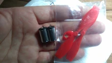 Micro Helicopter-Fan Airplane Propeller-Model CCW Dc Motor Black 17000RPM 3V with Red