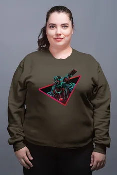

Angemiel Wear War Machine Green Women Sweatshirts