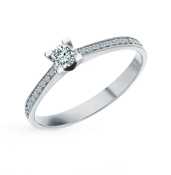 

Gold ring "diamonds of Yakutia" sunlight sample 585