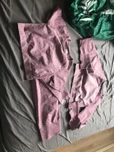 Gym Clothing Leggings Sportswear Crop-Top Yoga-Set Fitness Long-Sleeve Seamless Workout