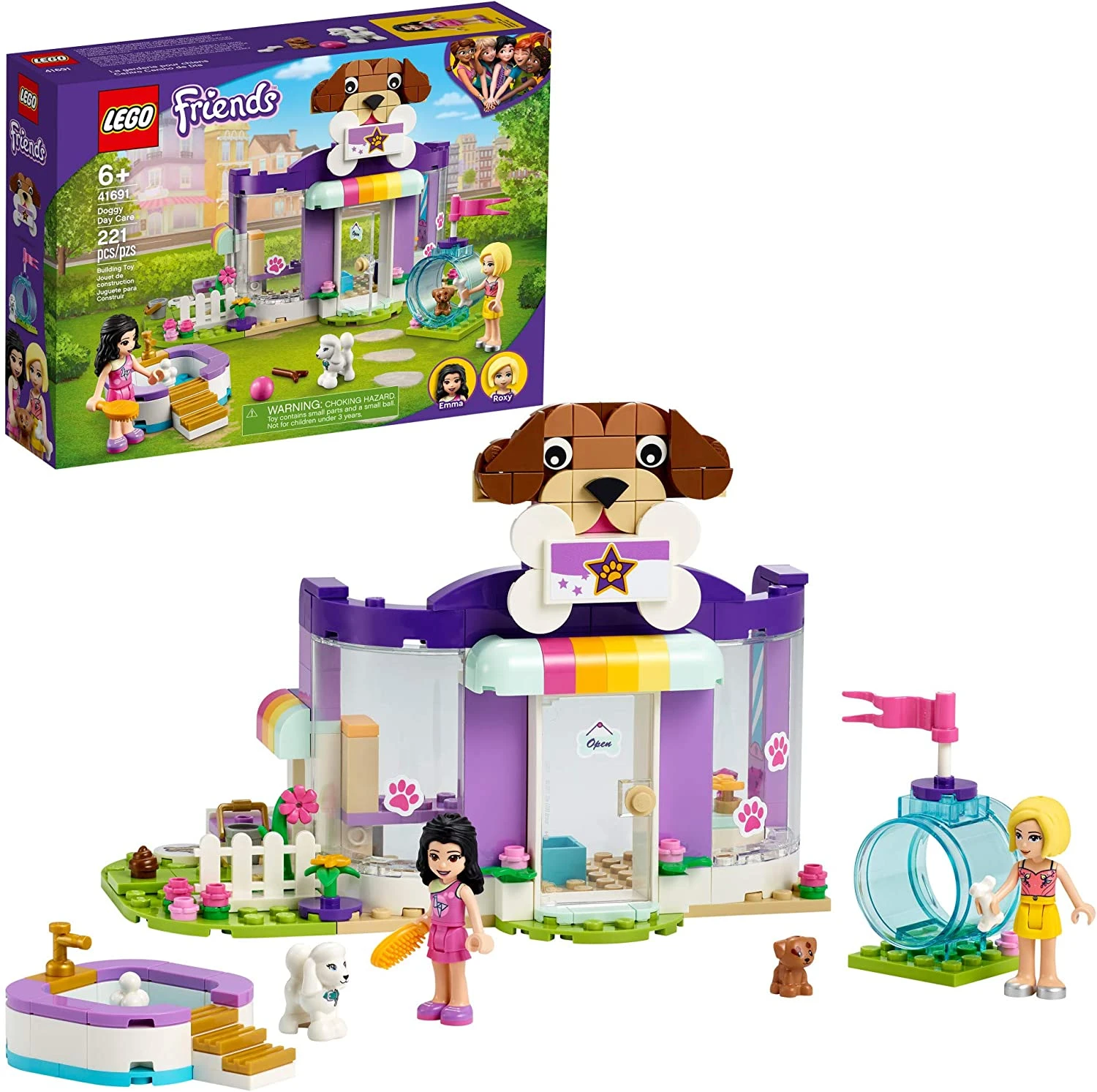 Lego Friends Kit De Construction Pour La Garderie Des Chiens Cadeau D Anniversaire Pour Enfants Livre Avec 2 Mini Poupees Et 2 Figurines De Chiens Nouveaute 21 Aliexpress